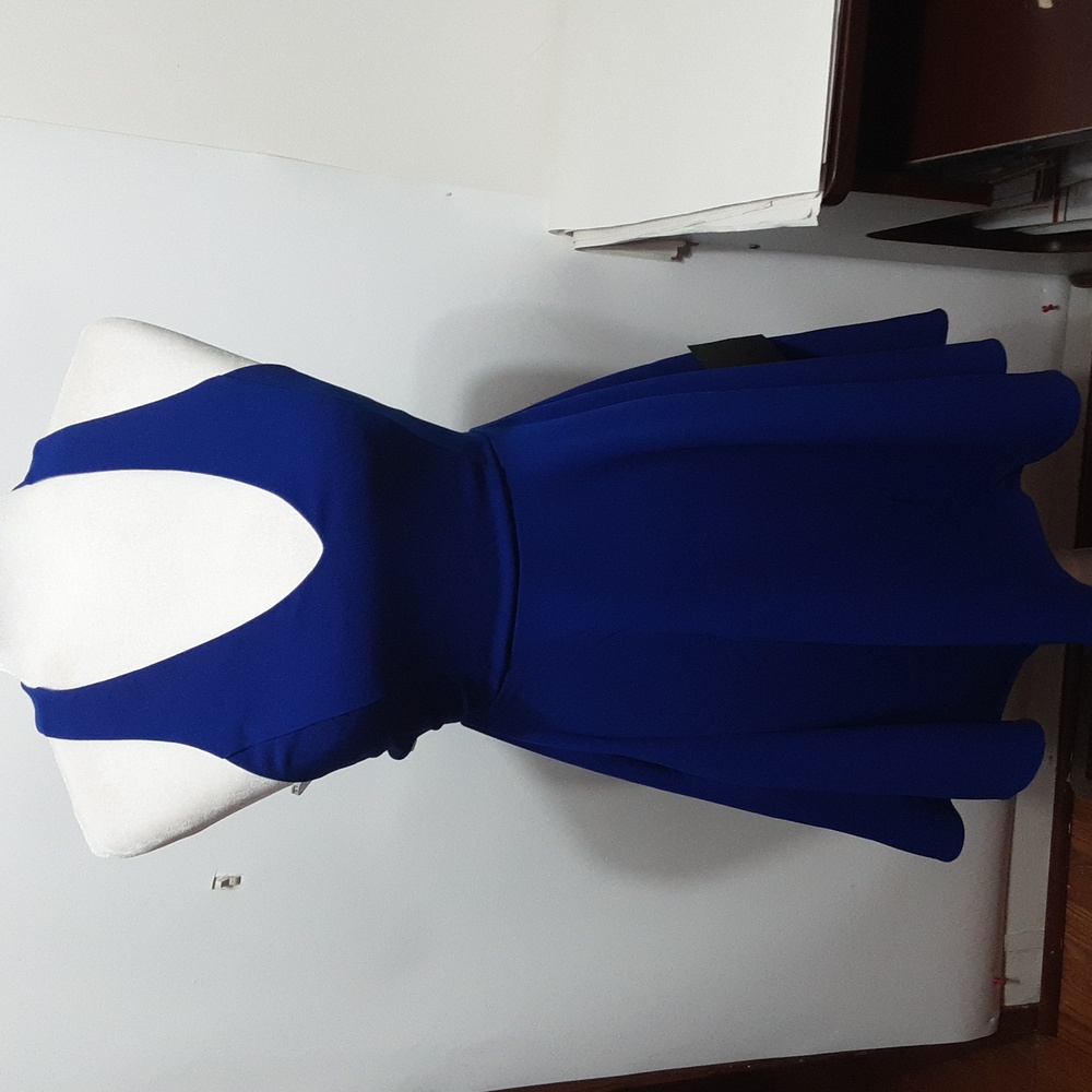 LULUS Katrina Royal Blue Strappy Backless Skater Mini Dress